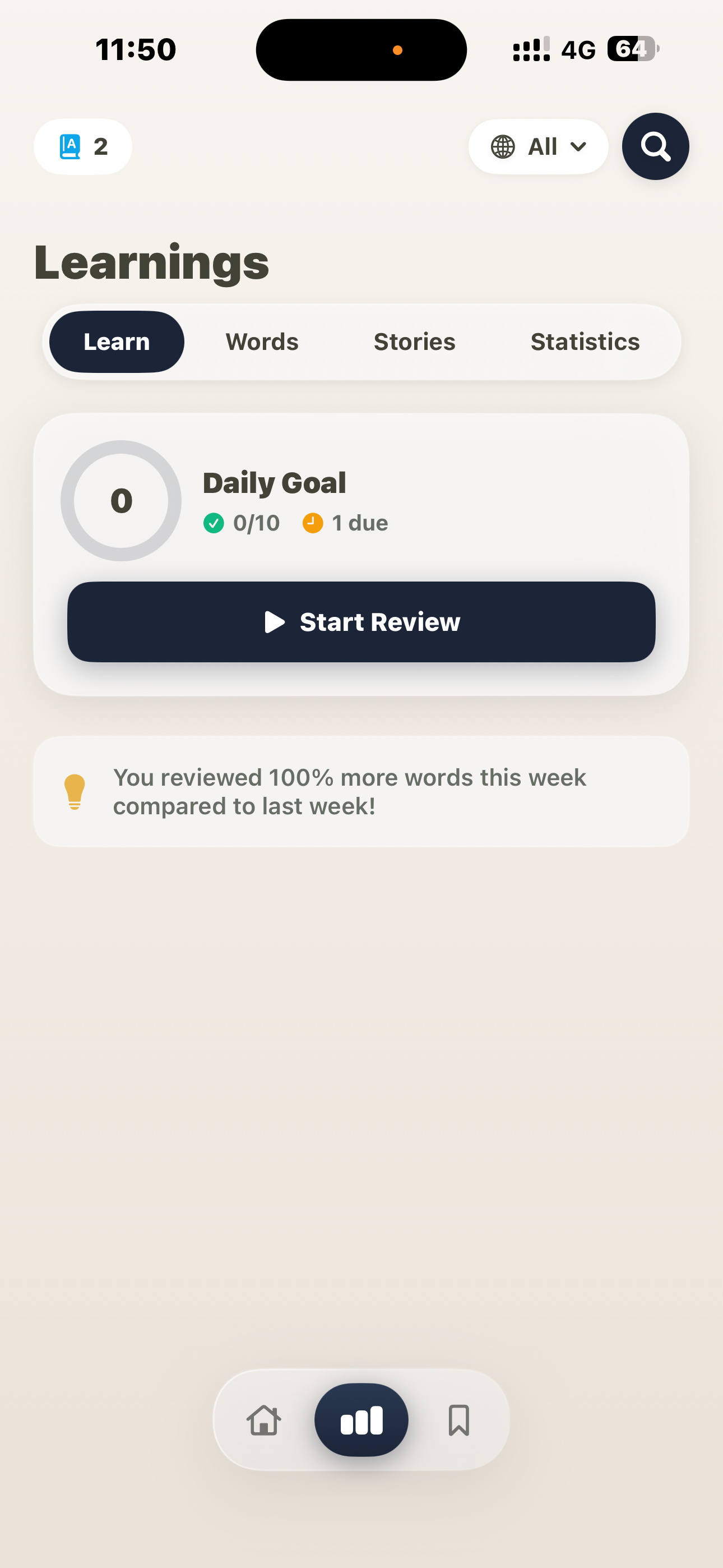 Daily learning goals